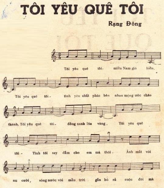 Sheet nhạc Tôi Yêu Quê Tôi